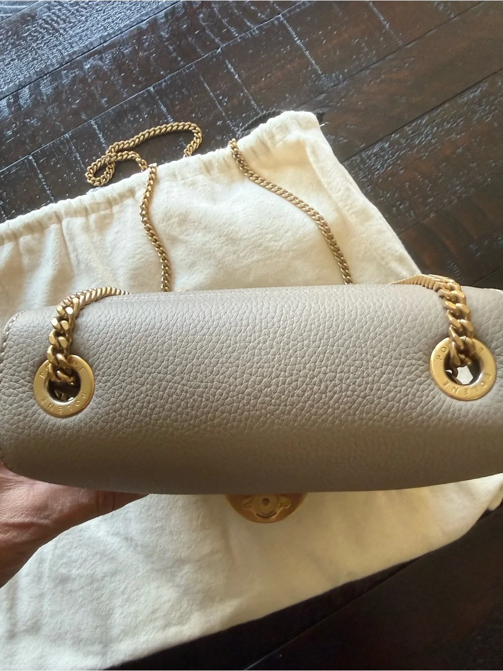 Polene número un Mini Chain Crossbody Bag in taupe-worn a couple of times.